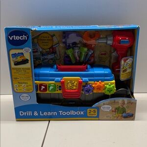 VTech Drill and Learn Toolbox Orange Fix play with Learning Tool Kit Toddler New
